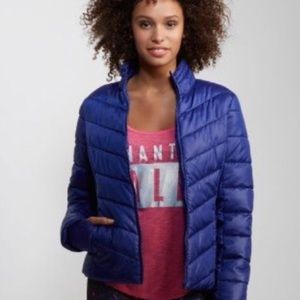 Aero- Thumb holes Purple Puffer Jacket. Size M